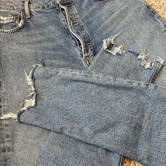 Agolde Nico HighWaist ButtonFly Distressed Jeans A093D-3002 Organic Cotton. 28 - Picture 6 of 15